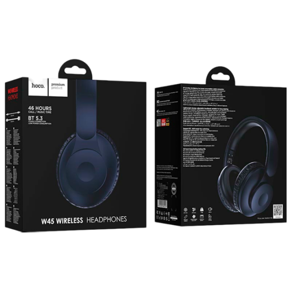 Căști Hoco W45 Enjoy Blue Fără fir + Cu fir / Personal / Over the ear photo 3