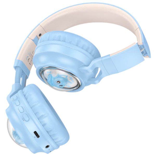Căști Hoco W50 Cute Fun Blue Fără fir / Personal / On the ear photo 2