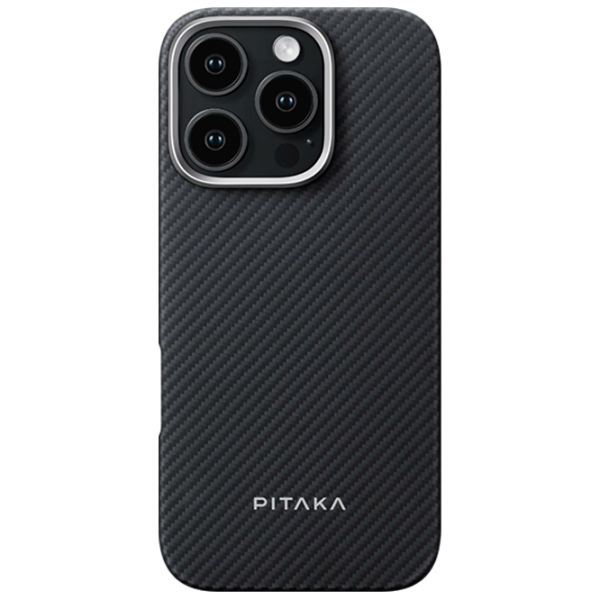 Чехол для смартфона Apple iPhone 16 Pro Max (Ultra Slim) Серый Черный Pitaka, PC, MagSafe Back photo 1