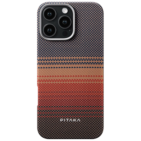 Чехол для смартфона Apple iPhone 16 Pro (Tactile Woven) Sunset Красный Pitaka, PC, MagSafe Back photo 1