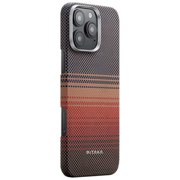 Чехол для смартфона Apple iPhone 16 Pro (Tactile Woven) Sunset Красный Pitaka, PC, MagSafe Back photo 2