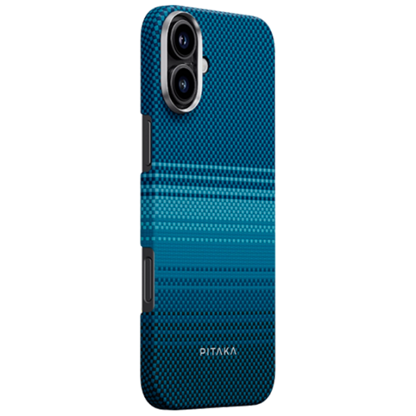 Чехол для смартфона Apple iPhone 16 (Tactile Woven) White Синий Pitaka, PC, MagSafe Back photo 2