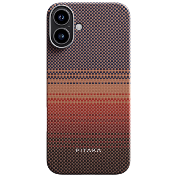 Чехол для смартфона Apple iPhone 16 (Tactile Woven) Sunset Красный Pitaka, PC, MagSafe Back photo 1