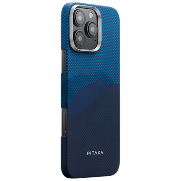 Чехол для смартфона Apple iPhone 16 Pro (Tactile Woven) За горизонтом Синий Pitaka, PC, MagSafe Back photo 2