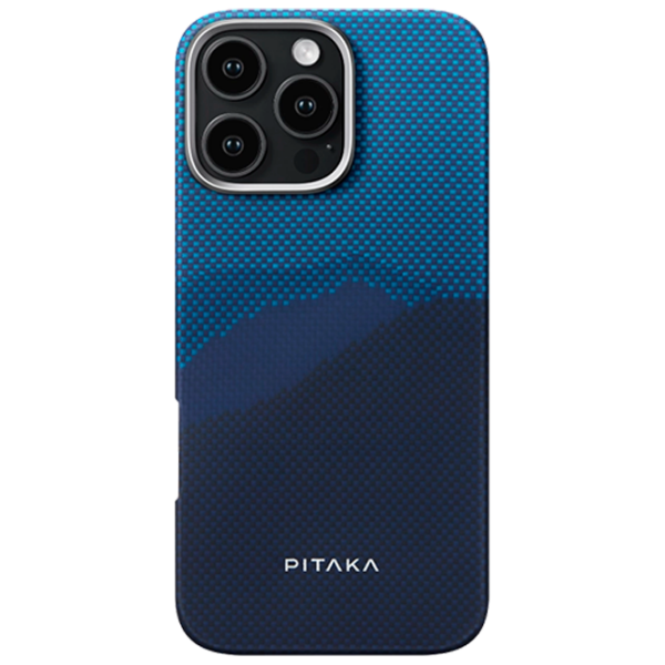 Чехол для смартфона Apple iPhone 16 Pro Max (Tactile Woven) За горизонтом Синий Pitaka, PC, MagSafe Back photo 1