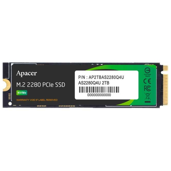 SSD Apacer AS2280Q4U M.2 NVMe 512 ГБ Скорость чтения: 7400 MБ/с,
Скорость записи: 7000 МБ/с photo 5