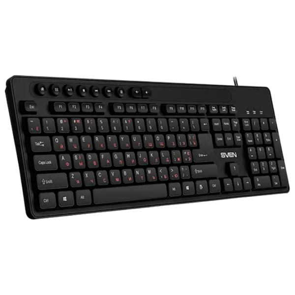 Tastatură Sven KB-C3060 Black Home and Office, Cu fir photo 2