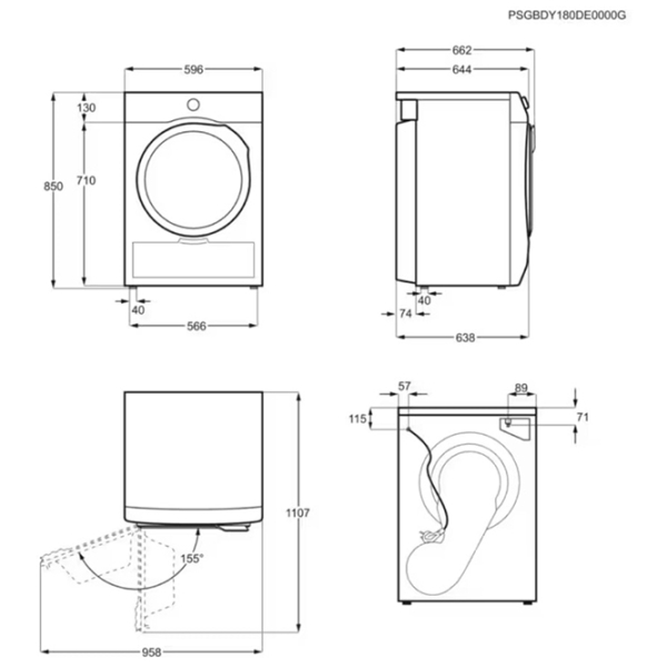 Mașină de uscat rufe Electrolux EW8D495MC White 9 kg, A+++ photo 6