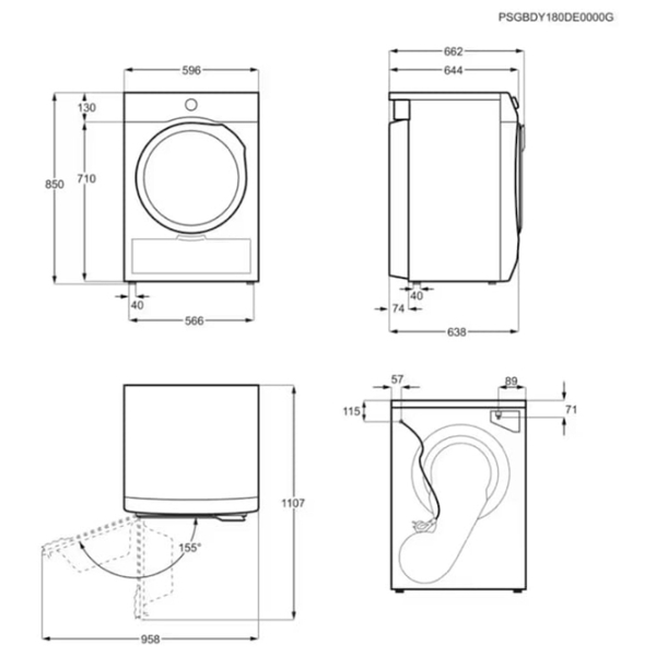 Сушильная машина Electrolux EW8D595MCE Белый 9 кг, A+++ photo 6
