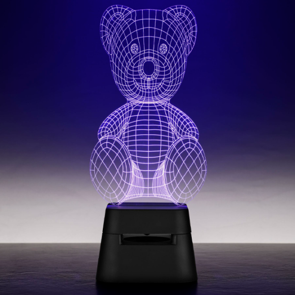 Boxă portabilă Fantasy Led Lights Bear Black  photo 2