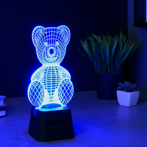 Boxă portabilă Fantasy Led Lights Bear Black  photo 4