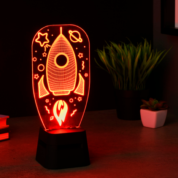 Boxă portabilă Fantasy Led Lights Rocket Black  photo 3