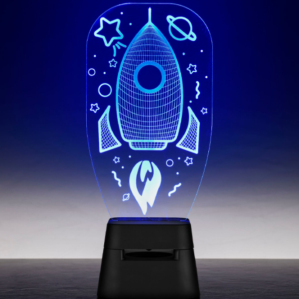 Boxă portabilă Fantasy Led Lights Rocket Black  photo 4