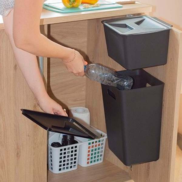 Coș de gunoi Idea М2477 Black Plastic, 12 l photo 5