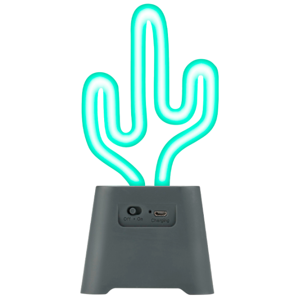 Boxă portabilă Fantasy Neon Beat Mini Cactus Black  photo 1