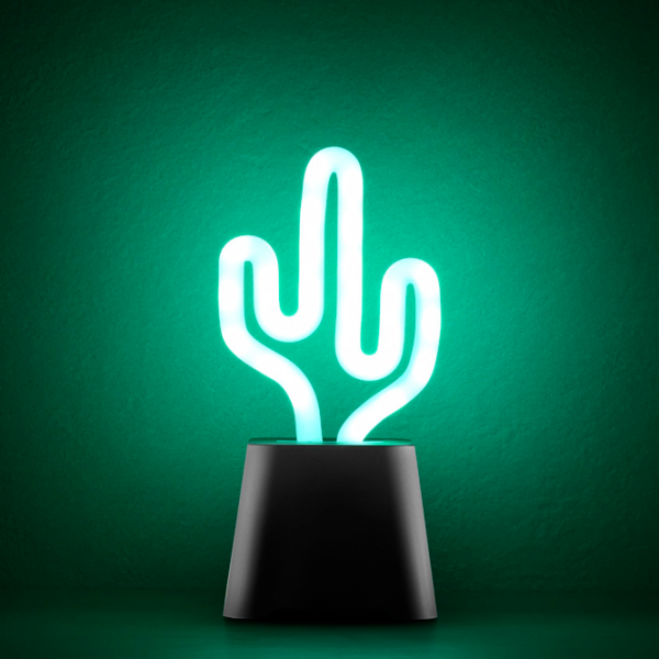 Boxă portabilă Fantasy Neon Beat Mini Cactus Black  photo 4