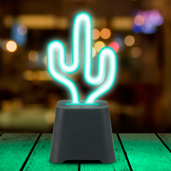 Boxă portabilă Fantasy Neon Beat Mini Cactus Black  photo 5