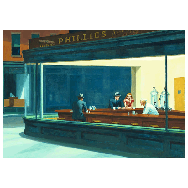 Puzzle Trefl Nighthawks (10747) Количество деталей: 1000, Рекомендуемый возраст: 12+ photo 3