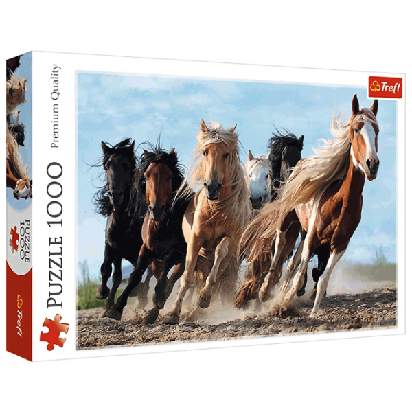 Puzzle Trefl Galopping horses (10446) Количество деталей: 1000, Рекомендуемый возраст: 12+ photo 1