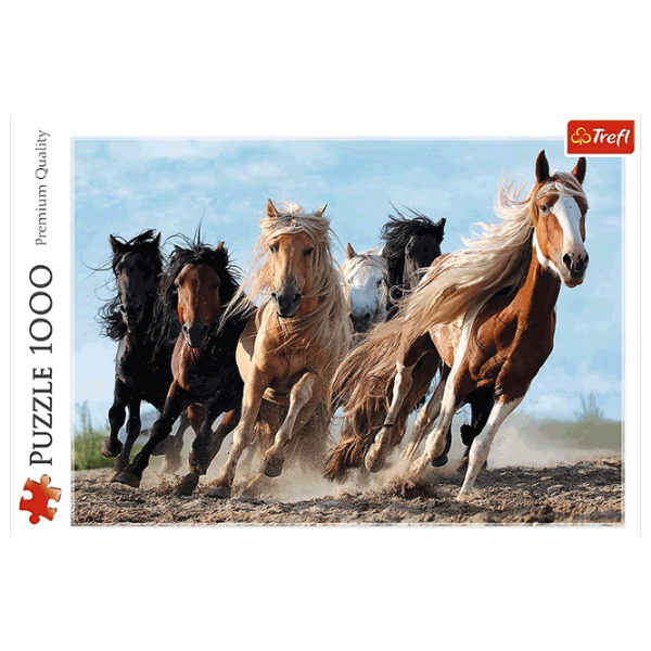 Puzzle Trefl Galopping horses (10446) Количество деталей: 1000, Рекомендуемый возраст: 12+ photo 2