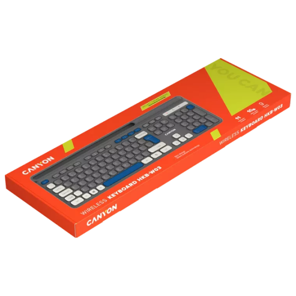 Tastatură Canyon HKB-W03 Black Gaming, Fără fir photo 4