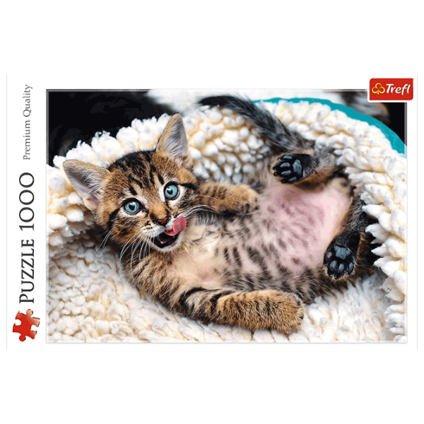 Puzzle Trefl Cheerful kitten (10448) Количество деталей: 1000, Рекомендуемый возраст: 12+ photo 2