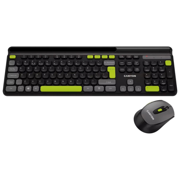Tastatura & Mouse Canyon HSET-W5 Black Gaming, Fără fir photo 2
