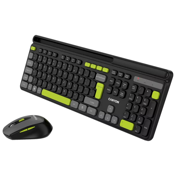 Tastatura & Mouse Canyon HSET-W5 Black Gaming, Fără fir photo 4