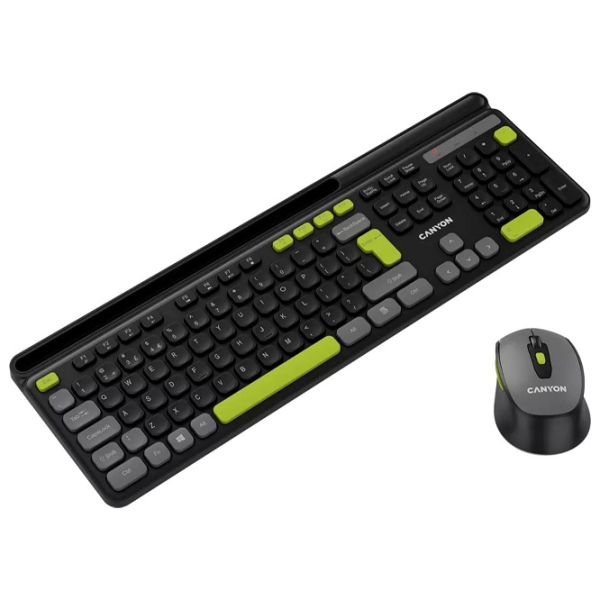 Tastatura & Mouse Canyon HSET-W5 Black Gaming, Fără fir photo 5