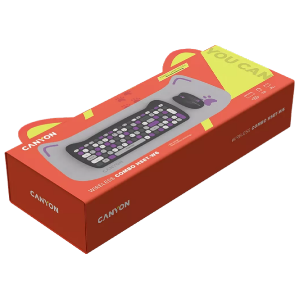 Набор Canyon HSET-W6 Фиолетовый Игровой, Беспроводные photo 5