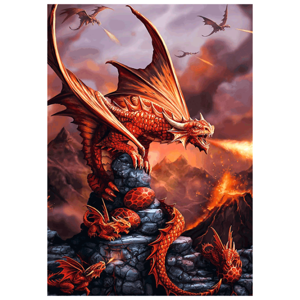 Puzzle Trefl Fantasy Collection: Fire Dragon (10900 ) Numărul de piese: 1000, Vârsta recomandată: 12+ photo 3
