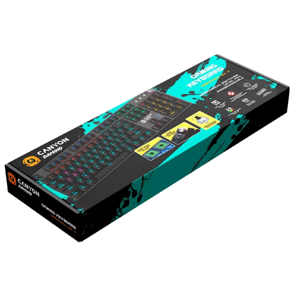 Клавиатура Canyon Nightfall GK-7 Черный Игровой, Проводная photo 4