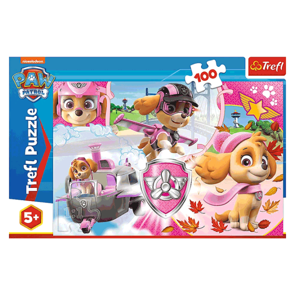 Puzzle Trefl Skye in action (16368) Numărul de piese: 100, Vârsta recomandată: 5+ photo 3