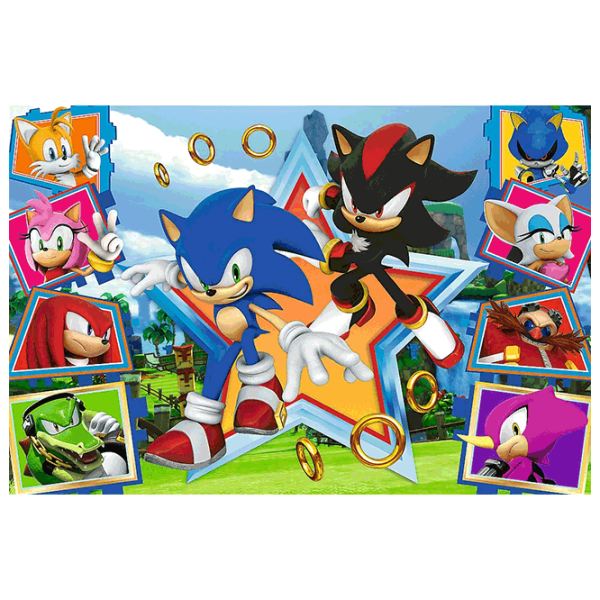 Puzzle Trefl Meet Sonic (16465) Numărul de piese: 100, Vârsta recomandată: 5+ photo 2