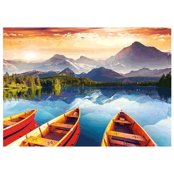 Puzzle Trefl Crystal lake (27096) Numărul de piese: 2000, Vârsta recomandată: 15+ photo 2