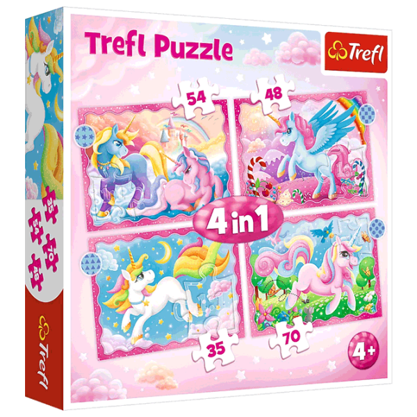 Puzzle Trefl Unicorns and magic (34389) Количество деталей: 207, Рекомендуемый возраст: 4+ photo 1