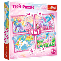 Puzzle Trefl Unicorns and magic (34389) Количество деталей: 207, Рекомендуемый возраст: 4+
