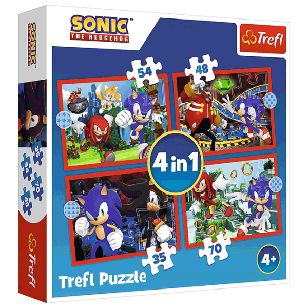 Puzzle Trefl The adventures of Sonic (34625 ) Количество деталей: 207, Рекомендуемый возраст: 4+ photo 1