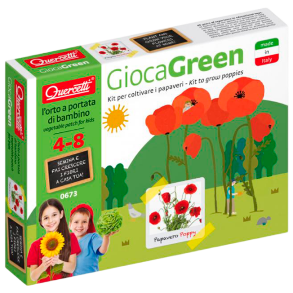 Joc de masă Quercetti Play Green small Poppy Dezvoltare, 4+