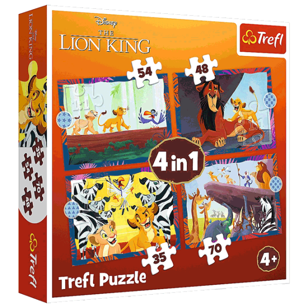Puzzle Trefl Brave Lion King (34653) Количество деталей: 207, Рекомендуемый возраст: 4+ photo 1