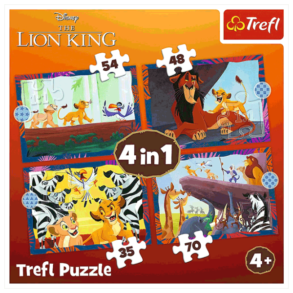 Puzzle Trefl Brave Lion King (34653) Количество деталей: 207, Рекомендуемый возраст: 4+ photo 6