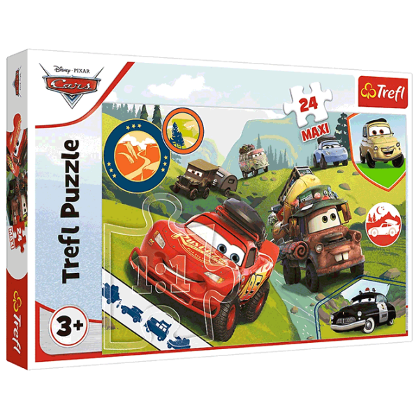 Puzzle Trefl Happy cars (14352) Количество деталей: 24, Рекомендуемый возраст: 3+ photo 1
