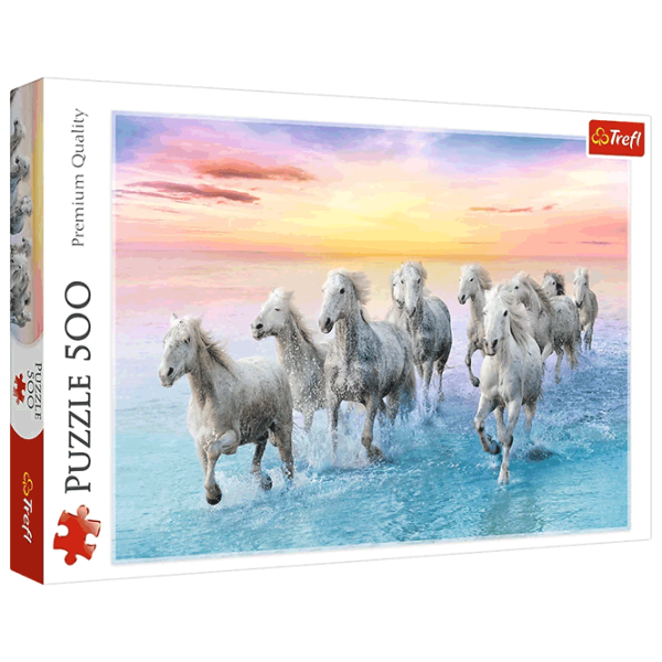 Puzzle Trefl Galloping white horses (37289) Количество деталей: 500, Рекомендуемый возраст: 10+ photo 2