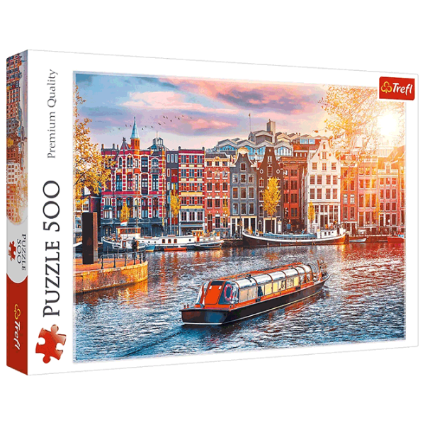 Puzzle Trefl Amsterdam, Netherlands (37428) Количество деталей: 500, Рекомендуемый возраст: 9+ photo 1