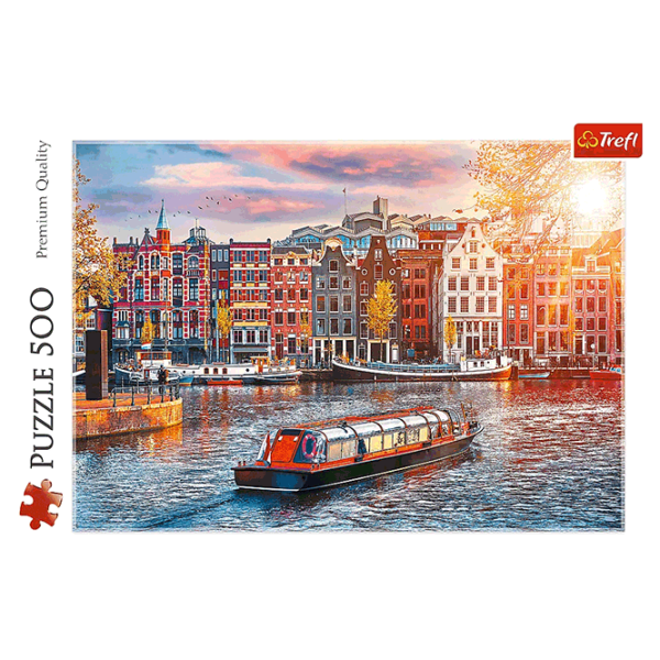 Puzzle Trefl Amsterdam, Netherlands (37428) Количество деталей: 500, Рекомендуемый возраст: 9+ photo 3