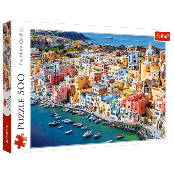 Puzzle Trefl Procida, Campania, Italy (37477) Количество деталей: 500, Рекомендуемый возраст: 10+ photo 1