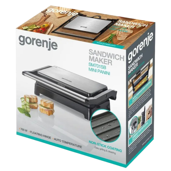 Электрогриль Gorenje SM701SB Черный 700 Вт, ,  photo 4