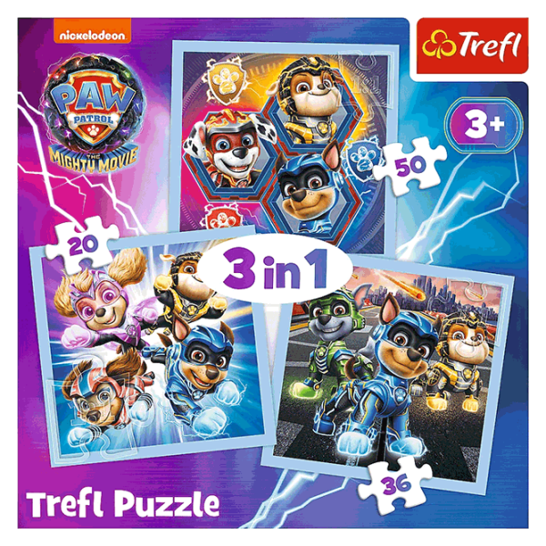 Puzzle Trefl Mighty Pups Power (34869) Количество деталей: 106, Рекомендуемый возраст: 3+ photo 2