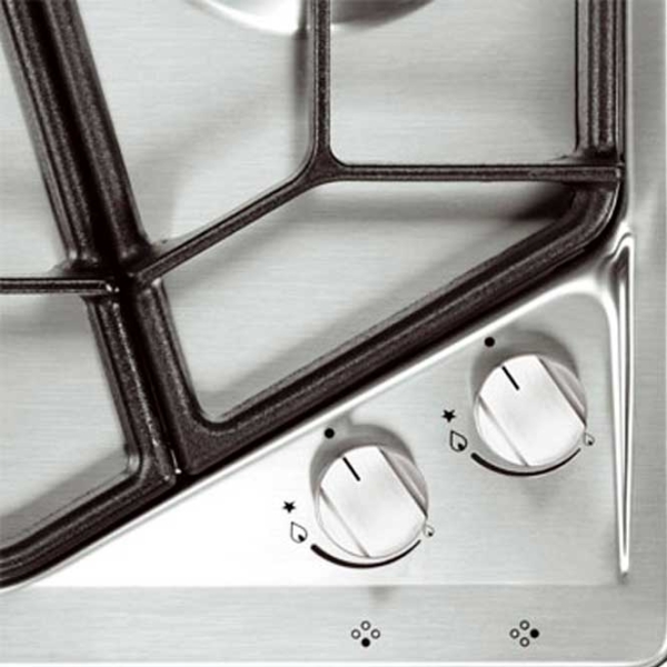 Plită încorporabilă pe gaz Kaiser KG 40.600 GZRr Inox Inox, Gratare: Fontă photo 4