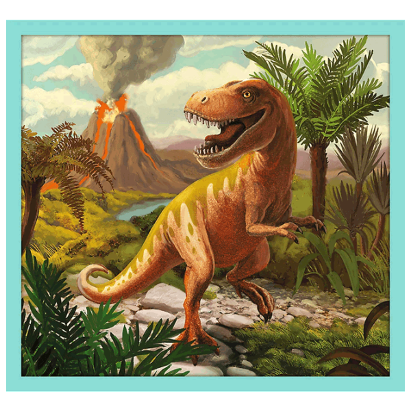 Puzzle Trefl Meet all the dinosaurs (90390) Количество деталей: 329, Рекомендуемый возраст: 4+ photo 4